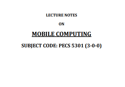 Mobile Computing